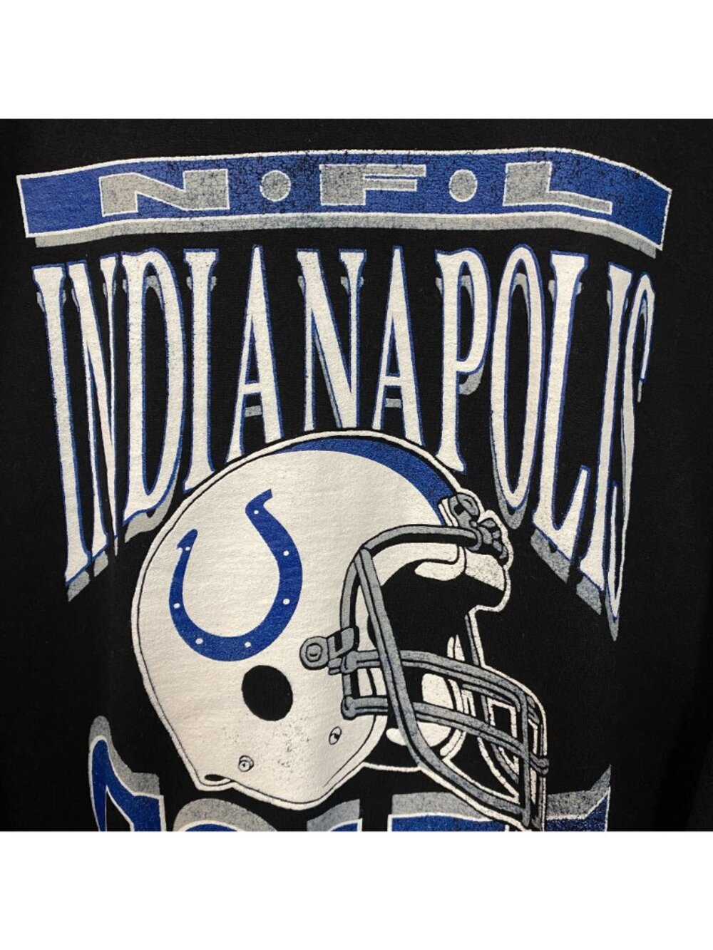 Junk Food Clothing Indianapolis Colts Helmet Logo Flea Market Crew Sweatshirt Me - Picture 4 of 5